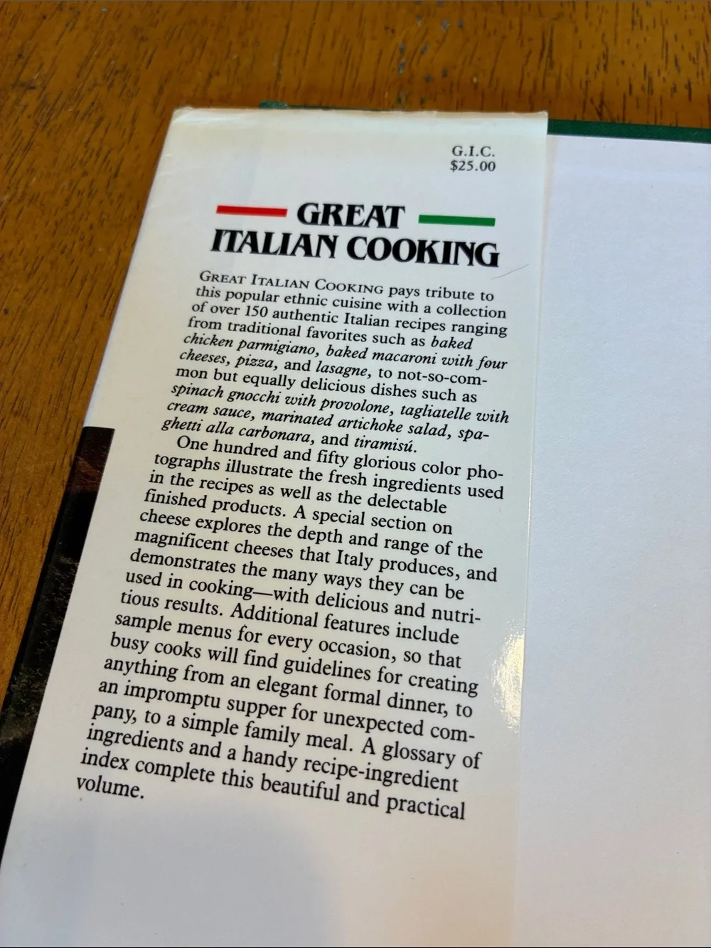 Great Italian Cooking by Valerie A. Dominioni - vintage cookbook